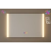 70x120 cm Dikdörtgen Kumlama Ledli Bluetoothlu Buğu Önleyicili Üç Dokunmatik Tuşlu Banyo Aynası