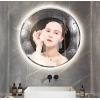 90 cm (çap) Buğu Çözücülü Dokunmatik Işıklı Ledli Yuvarlak Banyo Aynası