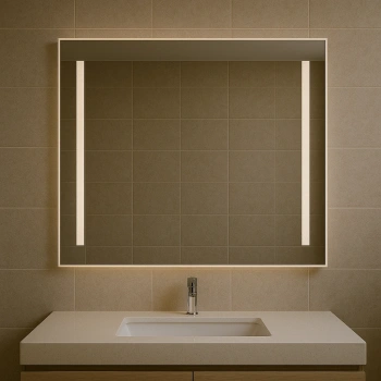 70x120 cm Dikdörtgen Kumlama Ledli Banyo Aynası