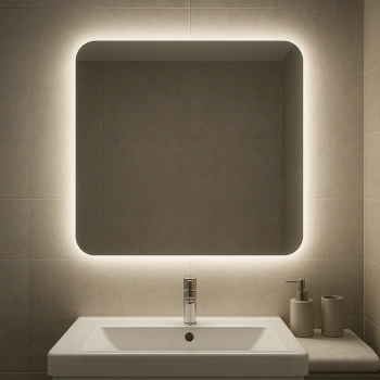 70x120 cm Dikdörtgen Ledli Banyo Aynası