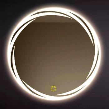 80 cm (çap) Kumlama Ledli Yuvarlak Banyo Aynası