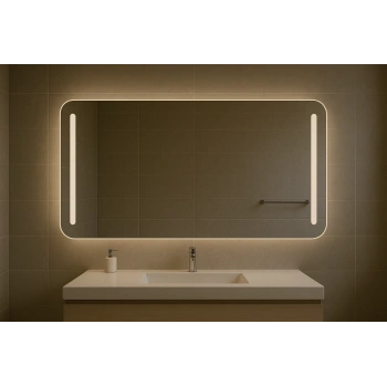 80x100 cm Dikdörtgen Kumlama Ledli Banyo Aynası