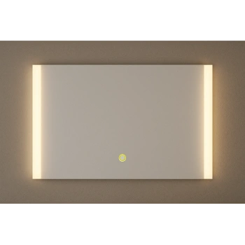 80x100 cm Dikdörtgen Kumlama Ledli Dokunmatik Tuşlu Banyo Aynası