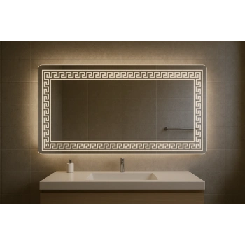 80x120 cm Dikdörtgen Kumlama Ledli Banyo Aynası