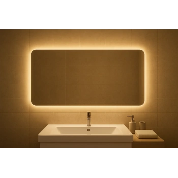 80x120 cm Dikdörtgen Ledli Banyo Aynası