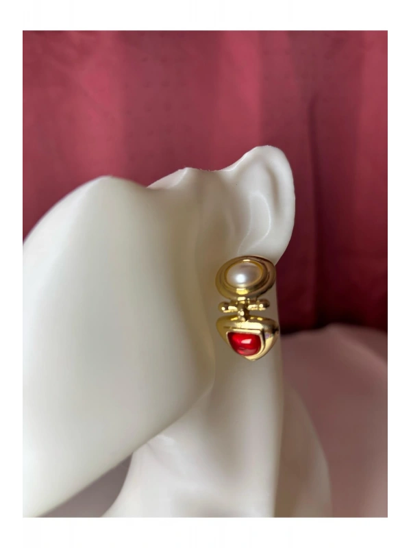 Gold Renk Sallantı Model Pirinç VİP Kadın Küpe