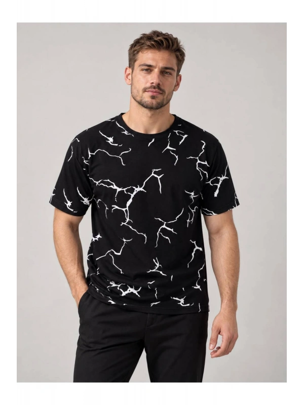 Erkek Bisiklet Yaka Oversize T-shirt