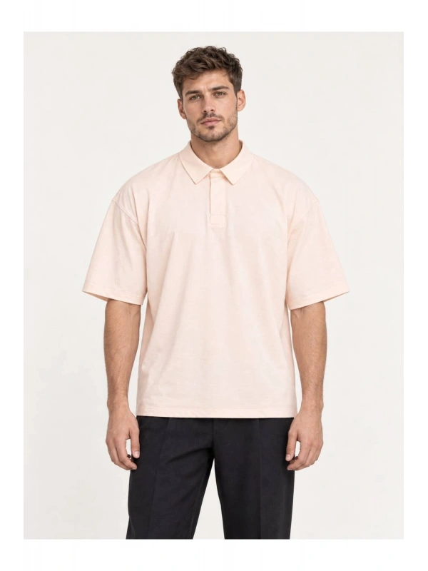 Erkek Polo Yaka Oversize T-shirt