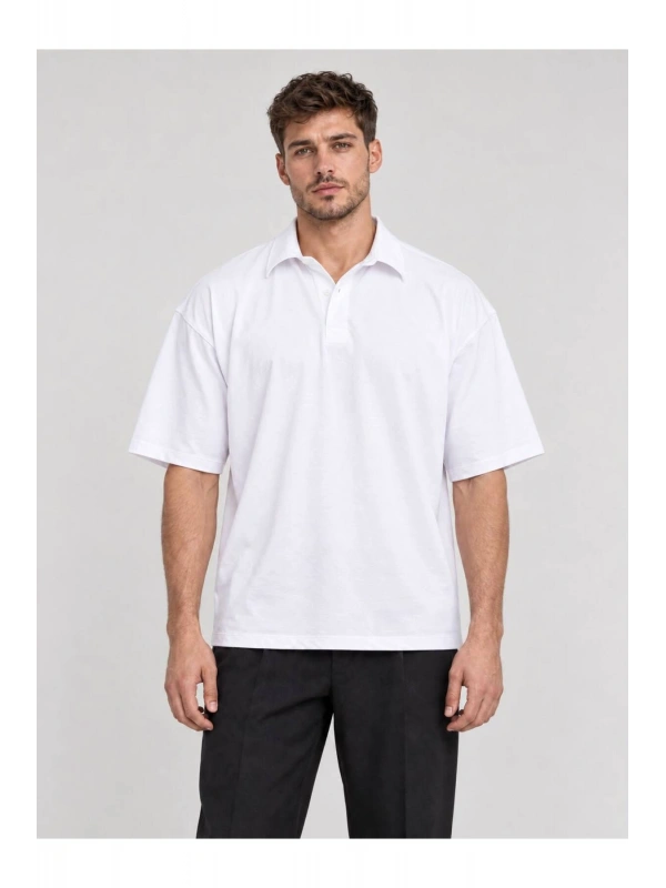 Erkek Polo Yaka Oversize T-shirt
