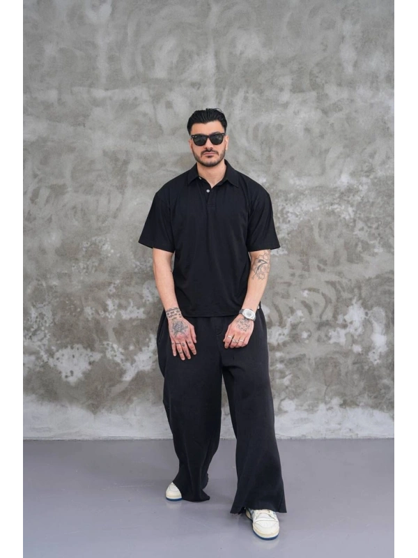 Erkek Polo Yaka Oversize T-shirt