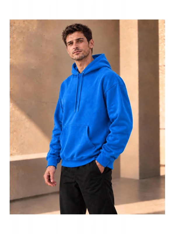 Unisex Oversize Kapüşonlu Kanguru Cepli 3 İplik Şardonlu Sweatshirt