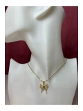 Çelik Gold Zirkon Taşlı Kelebek Kolye