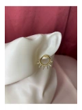 Gold Zirkon Taşli VIP Küpe