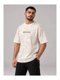 Erkek Bisiklet Yaka Oversize Baskılı T-shirt