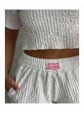 Rahat Fit Dokulu Şortlu Takım