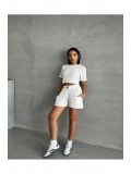 Rahat Fit Dokulu Şortlu Takım