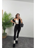 Sıkılaştırıcı Toparlayıcı Şardonlu Yüksek Bel Tayt