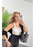 Sıkılaştırıcı Toparlayıcı Şardonlu Yüksek Bel Tayt
