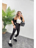 Sıkılaştırıcı Toparlayıcı Şardonlu Yüksek Bel Tayt
