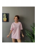 Kadın Oversize Basic Tişört – Salaş Kesim Pamuklu Günlük T-Shirt
