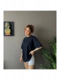 Kadın Oversize Basic Tişört – Salaş Kesim Pamuklu Günlük T-Shirt
