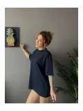 Kadın Oversize Basic Tişört – Salaş Kesim Pamuklu Günlük T-Shirt