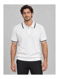 Fermuarlı Polo Yaka Kısa Kollu Triko T-shirt
