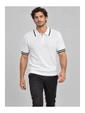 Fermuarlı Polo Yaka Kısa Kollu Triko T-shirt