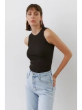 Kadın Fitilli Ribana Halter Yaka Atlet — Yazlık Şık Basic