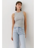 Kadın Fitilli Ribana Halter Yaka Atlet — Yazlık Şık Basic