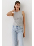 Kadın Fitilli Ribana Halter Yaka Atlet — Yazlık Şık Basic