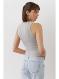 Kadın Fitilli Ribana Halter Yaka Atlet — Yazlık Şık Basic