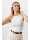 Kadın Fitilli Ribana Halter Yaka Atlet — Yazlık Şık Basic