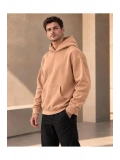 Unisex Oversize Kapüşonlu Kanguru Cepli 3 İplik Şardonlu Sweatshirt