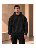 Unisex Oversize Kapüşonlu Kanguru Cepli 3 İplik Şardonlu Sweatshirt