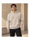 Unisex Oversize Kapüşonlu Kanguru Cepli 3 İplik Şardonlu Sweatshirt