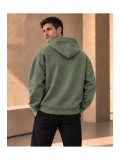 Unisex Oversize Kapüşonlu Kanguru Cepli 3 İplik Şardonlu Sweatshirt