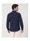 Erkek Oversize Müslin Keten Uzun Kollu Gömlek