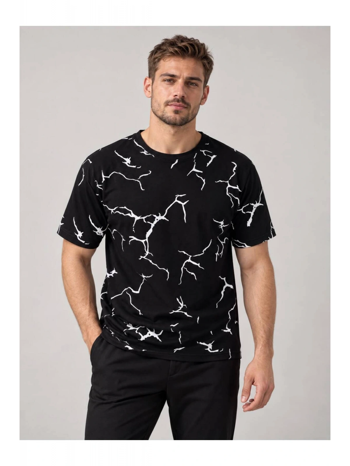 Erkek Bisiklet Yaka Oversize T-shirt
