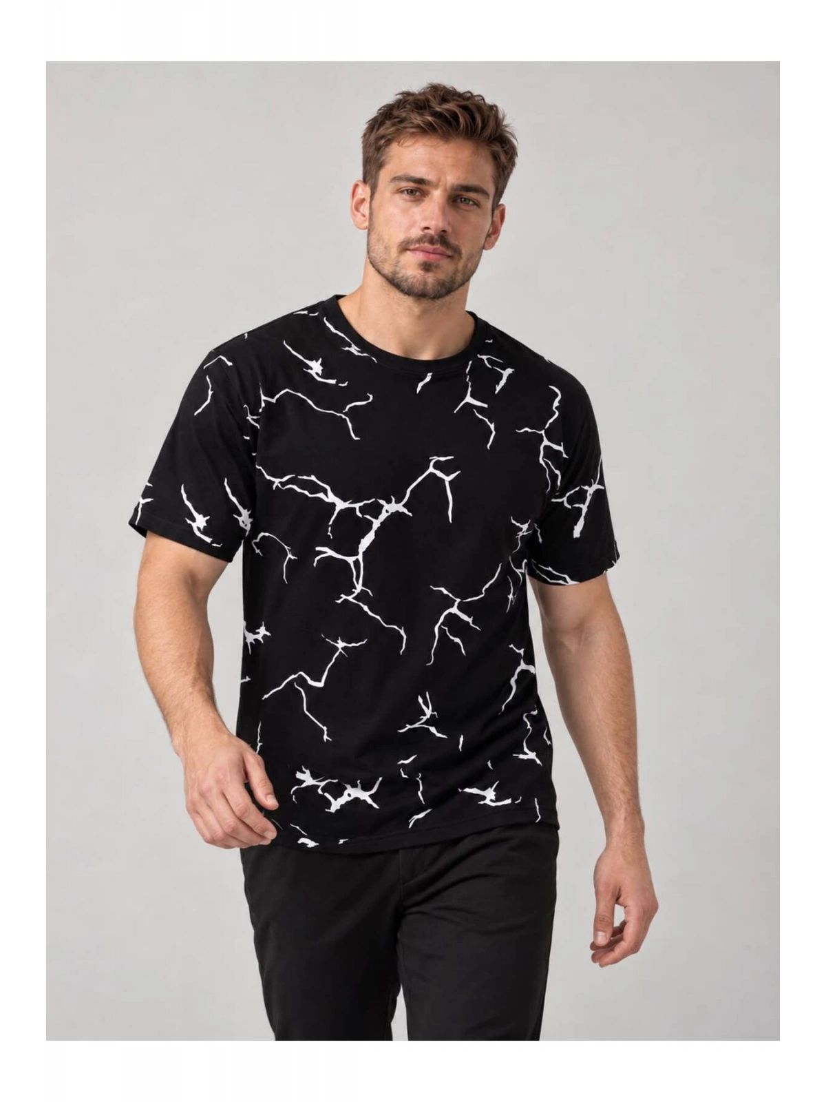 Erkek Bisiklet Yaka Oversize T-shirt