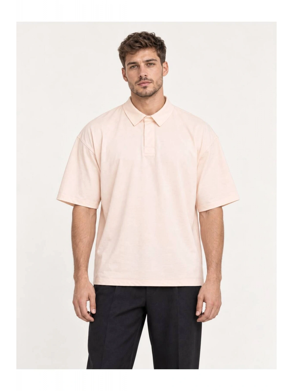 Erkek Polo Yaka Oversize T-shirt