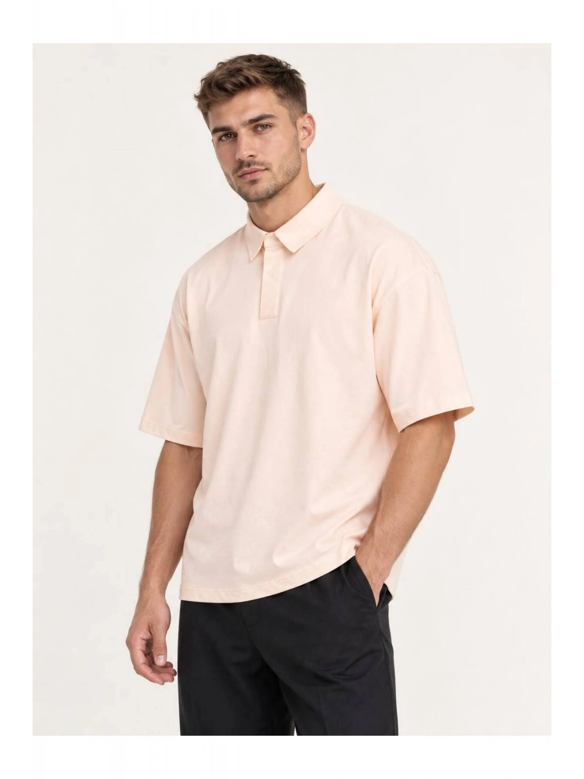Erkek Polo Yaka Oversize T-shirt