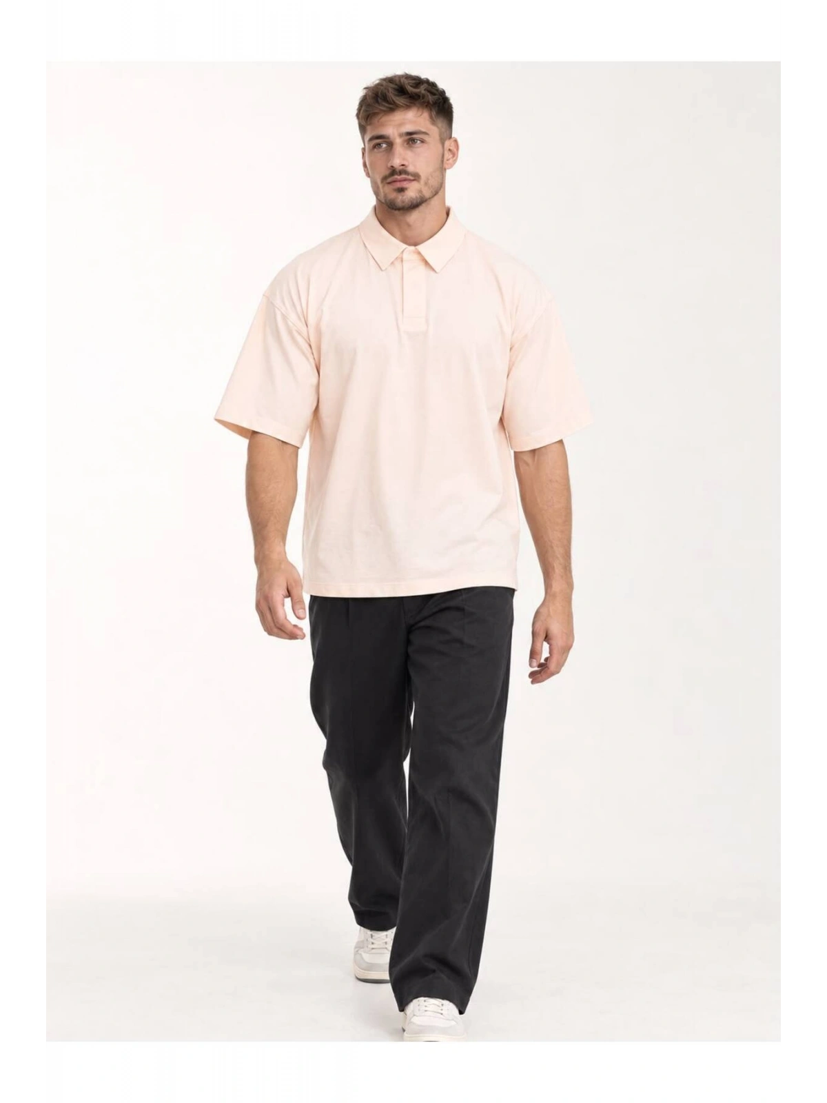 Erkek Polo Yaka Oversize T-shirt
