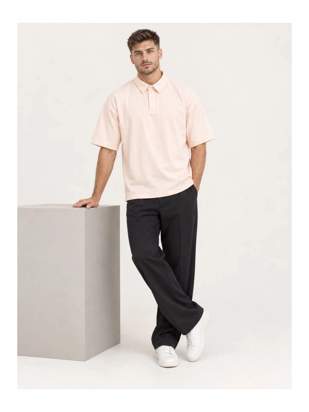Erkek Polo Yaka Oversize T-shirt