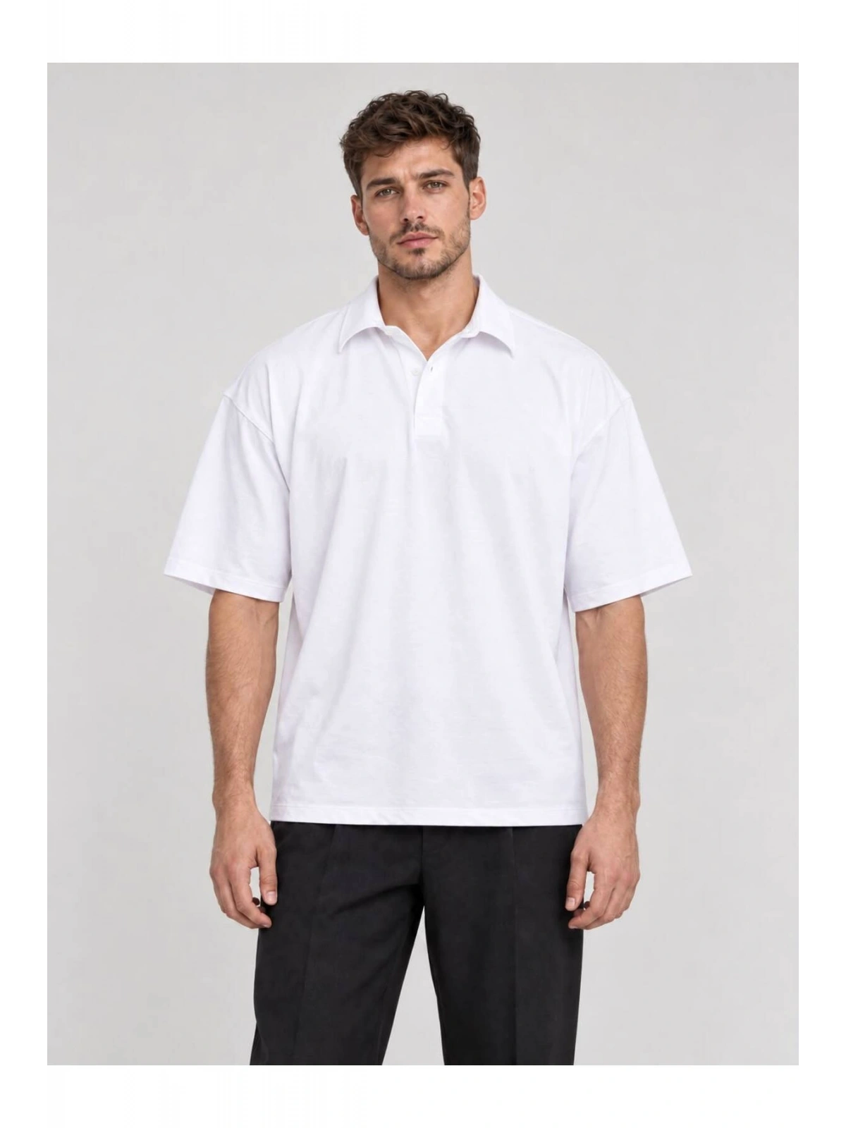 Erkek Polo Yaka Oversize T-shirt