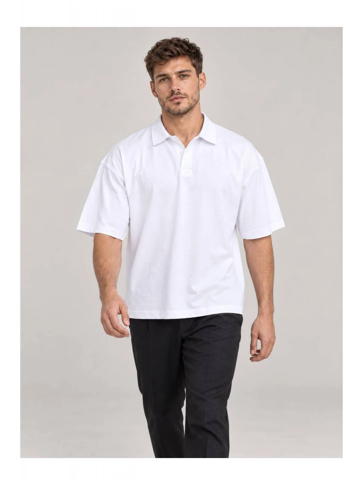 Erkek Polo Yaka Oversize T-shirt