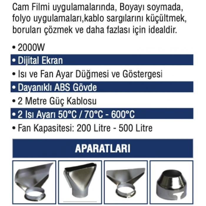 MERCURE SICAK HAVA TABANCASI DİJİTAL GÖSTERGELİ MC-9028