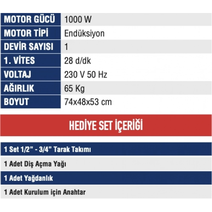 MERCURE PAFTA MAKİNASI 1/2-2 TEZGAH TİPİ ELEKTRİKLİ