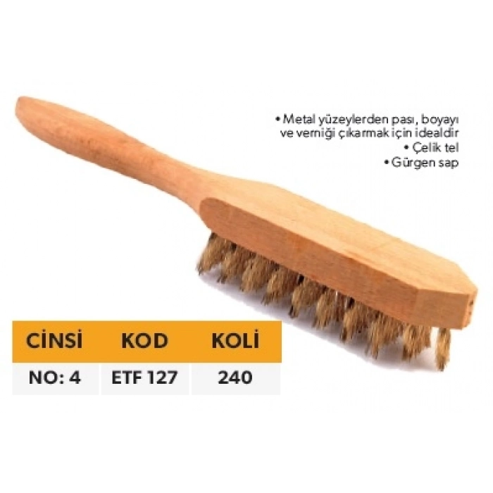 ELTOS EDONİ TEL FIRÇA AHŞAP 4