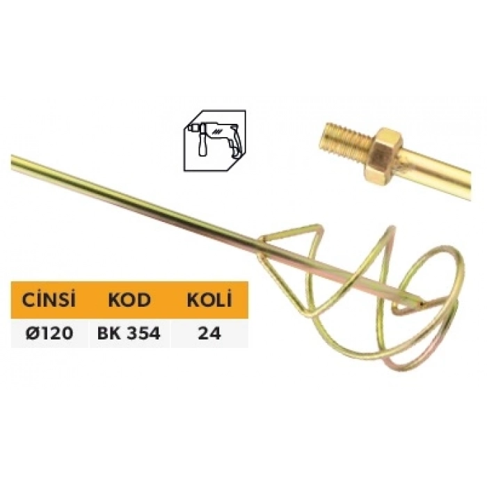 ELTOS PRO. BOYA KARIŞTIRICI M14 x 580 mm  Ø120